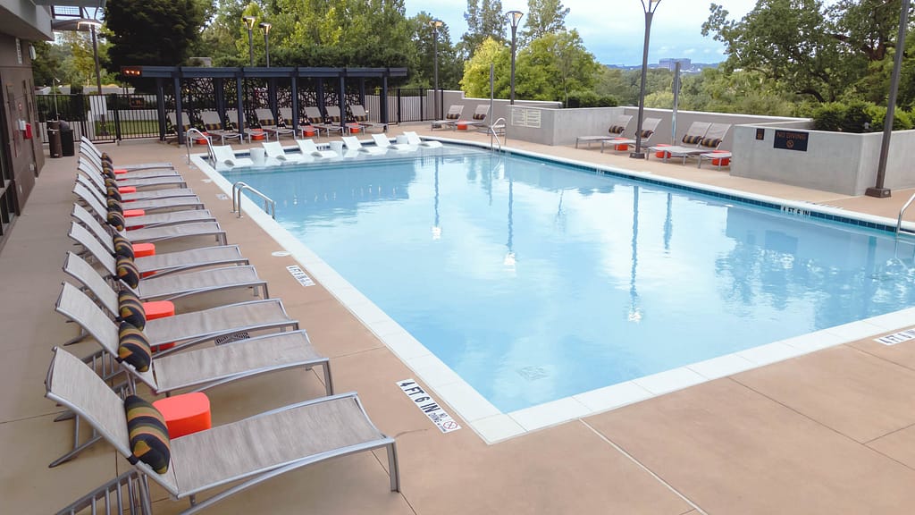 ki drone 006 - atlanta's commercial photographer an image of the aria atlanta swimming pool in georgia taken by drone photographer karen images