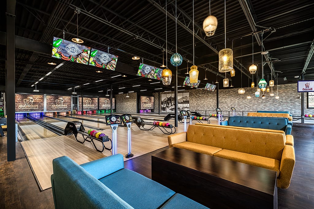 commercial_architecture_real estate photography_atlanta_interior_karenimages 2020 - 15 - atlanta's commercial photographer architectural photograph of the interior design of the bowling alley in lakepoint station in cartersville, georgia by atlanta architectural photographer karen images