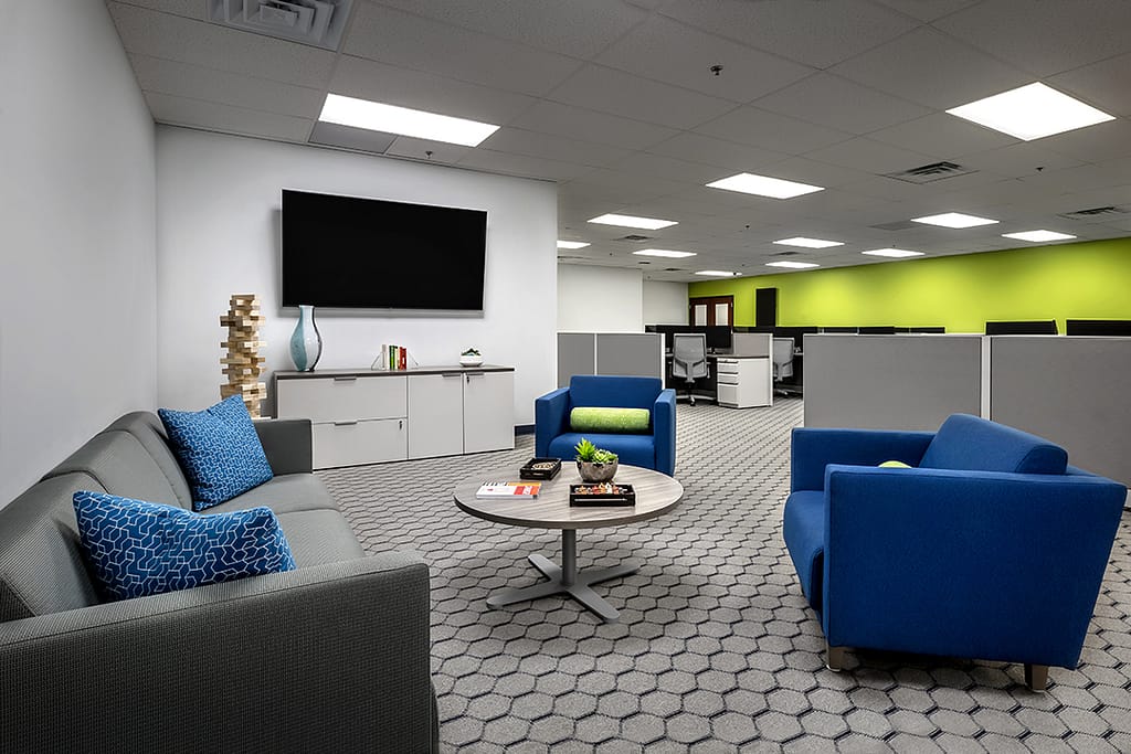interior design of a corporate lounge - atlanta's commercial photographer architectural photograph of the interior design of a lounge in a corporate office space in lawrenceville, georgia by atlanta architectural photographer karen images