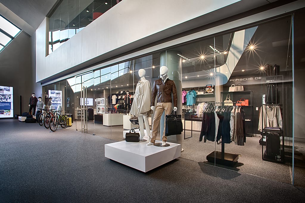 branding specialist | social content & image creation - atlanta's commercial photographer architectural photograph of the interior design of a gift shop at one porsche drive in hapeville, georgia by atlanta architectural photographer karen images