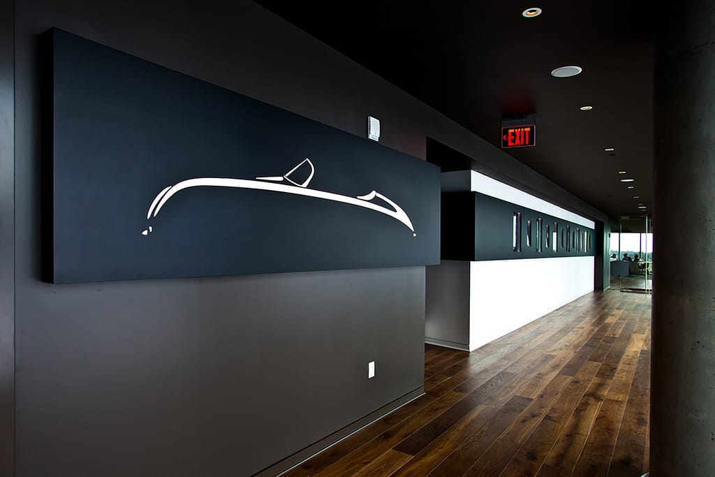 porsche interior design 11 - atlanta's commercial photographer architectural photograph of the interior design of the 356 foyer at one porsche drive in hapeville, georgia by atlanta architectural photographer karen images