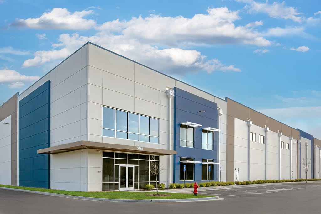 commercial_architecture_real estate photography_atlanta_new construction_karen images 2023 - 014 - atlanta's commercial photographer architectural photograph of the exterior of warehouse distribution center in savannah, georgia by atlanta architectural photographer karen images