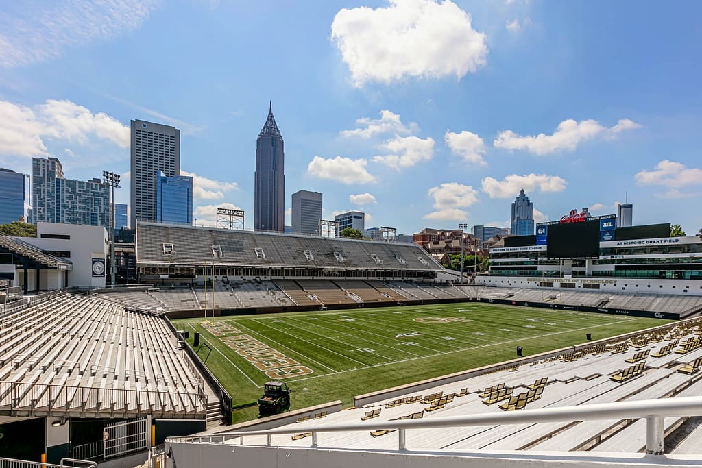 img_7257148-hdr - atlanta's commercial photographer still photograph of georgia tech's bobby dodd field in downtown atlanta by architectural photographer photographer karen images