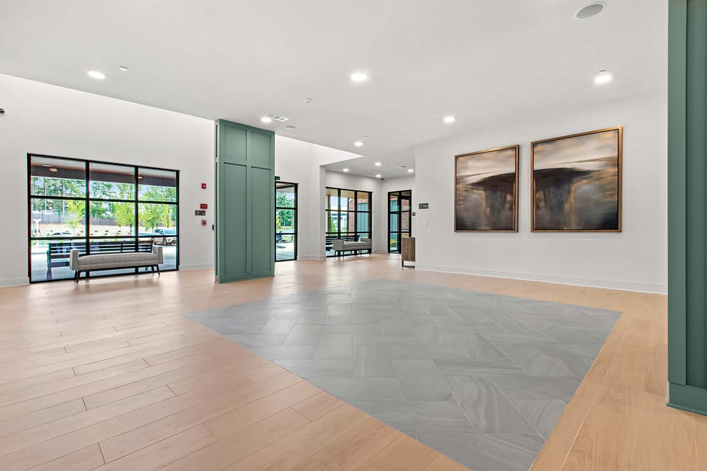 17 - mcshane_the veranda at assembly - atlanta's commercial photographer an interior space in the veranda at assembly photographed a kitchen in a one bedroom model home at crofthouse photographed by architectural photographer karen images