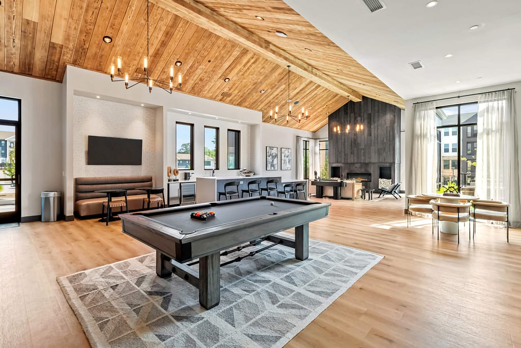 37 - oslo_mcshane construction_karen images 2024 -_ - atlanta's commercial photographer a pool table in a lounge at the oslo photographed by architectural photographer karen images