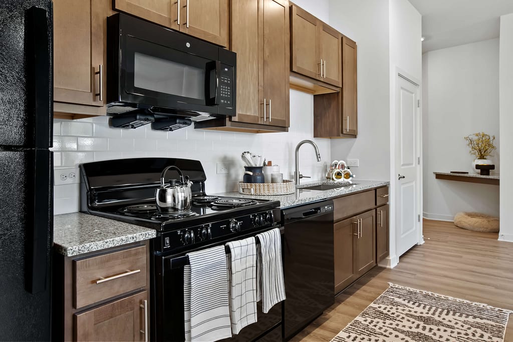 42 - mcshane_the veranda at assembly - atlanta's commercial photographer stove and cabinetry in a model home at veranda at assembly photographed by architectural photographer karen images