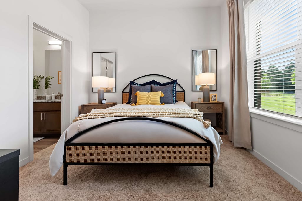 48 - mcshane_the veranda at assembly - atlanta's commercial photographer a bedroom in veranda at assembly photographed by architectural photographer karen images