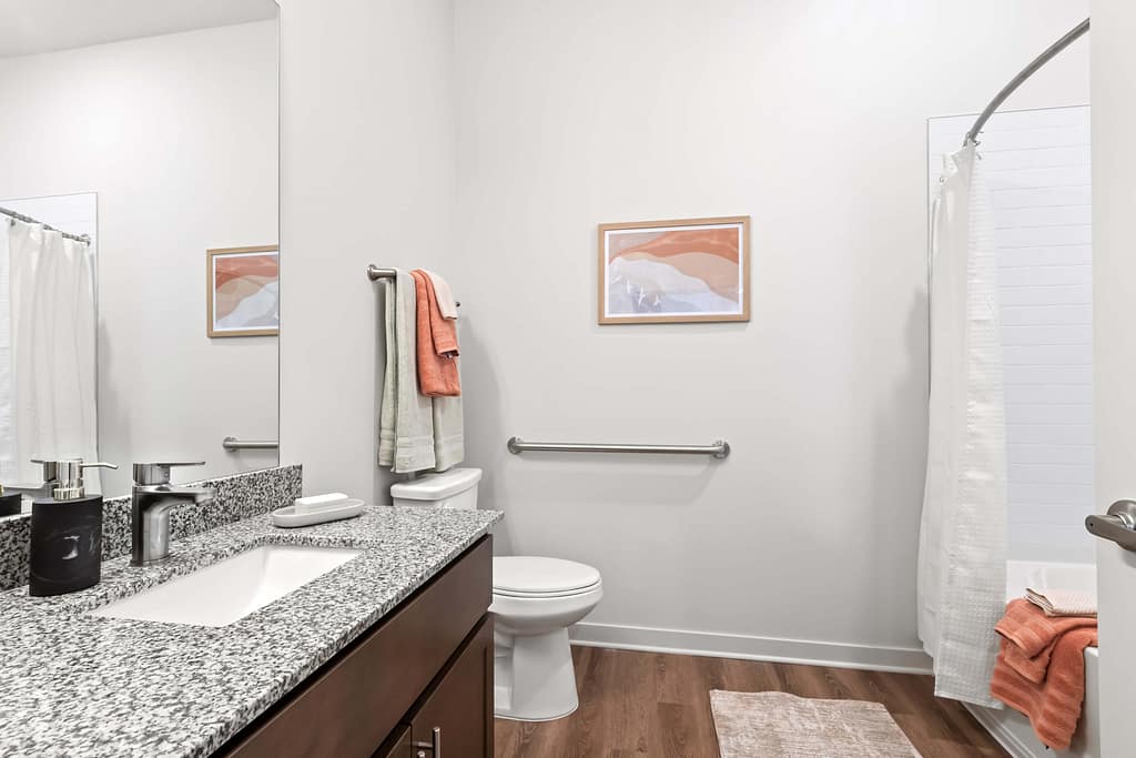 49 - mcshane_the veranda at assembly - atlanta's commercial photographer a bathroom in a model home at veranda at assembly