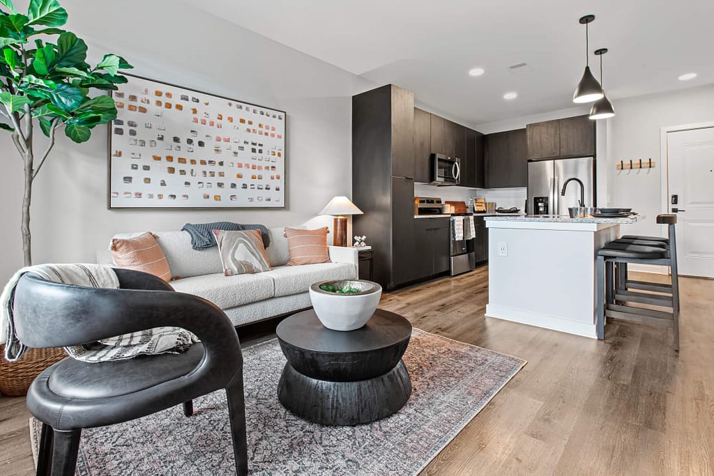 51 - oslo_one bedroom_mcshane construction_karen images 2024 -_ - atlanta's commercial photographer a den in a model home at oslo by architectural photographer karen images