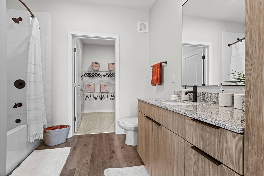 53 - oslo_one bedroom_mcshane construction_karen images 2024 -_ - atlanta's commercial photographer a bathroom in a one bedroom apartment at oslo by architectural photographer karen images