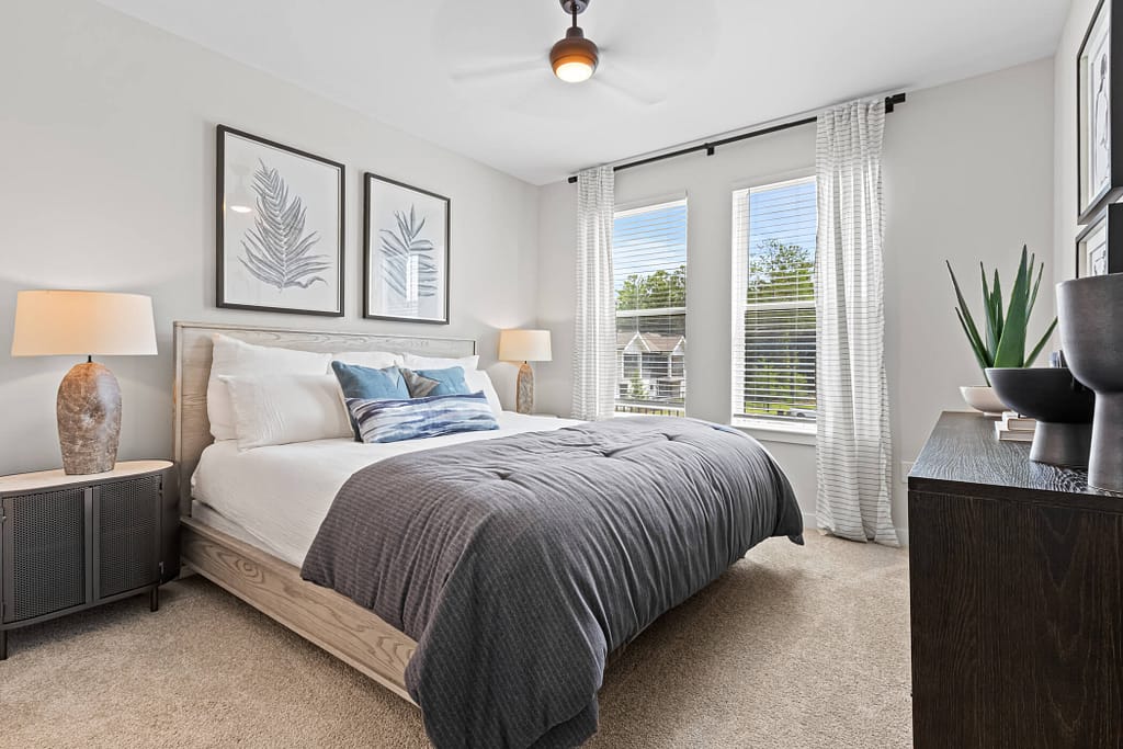 61 - oslo_two bedroom_mcshane construction_karen images 2024 -_ - atlanta's commercial photographer a bedroom in two bedroom model home at oslo by architectural photographer karen images