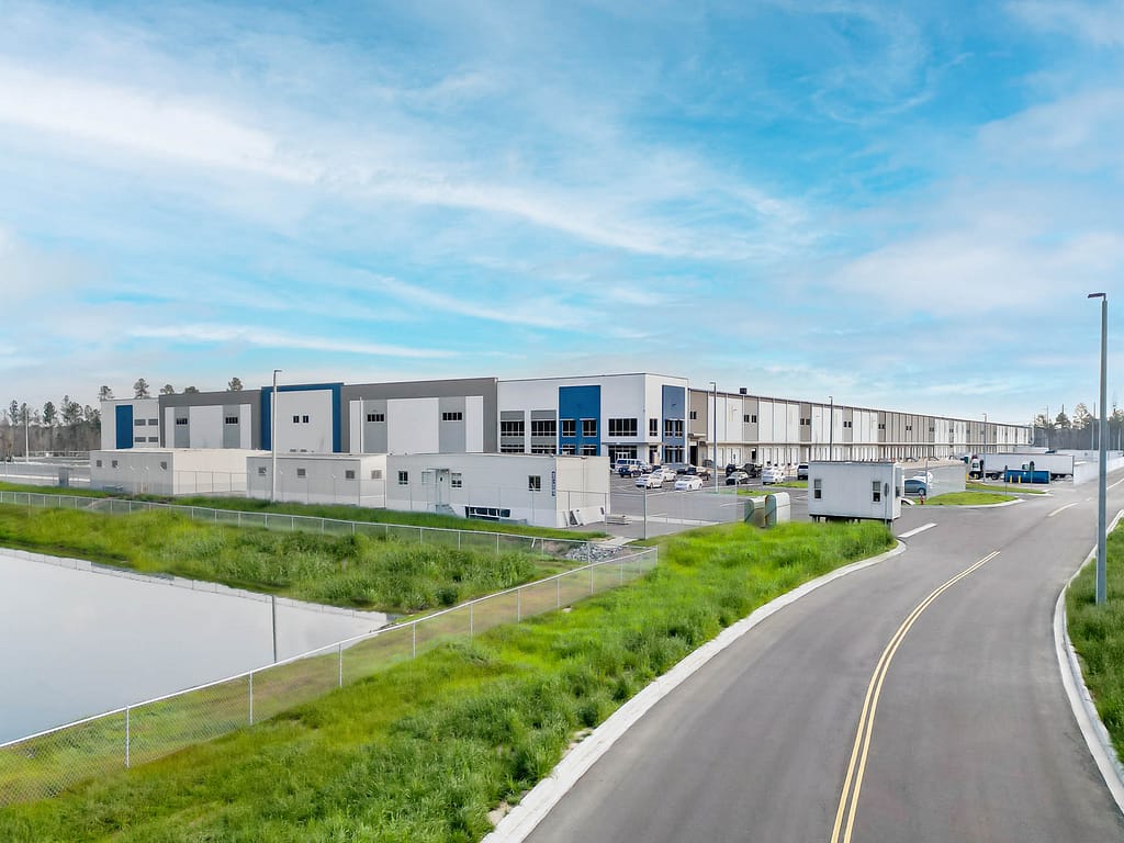 savannah distribution center drone - atlanta's commercial photographer aerial photograph of a distribution warehouse in savannah georgia taken by drone photographer karen images