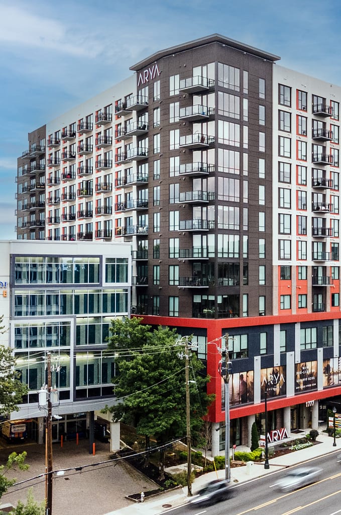 atlanta-drone-photography-aria 01 - atlanta's commercial photographer aerial photograph of aria in atlanta, georgia by drone photographer karen images