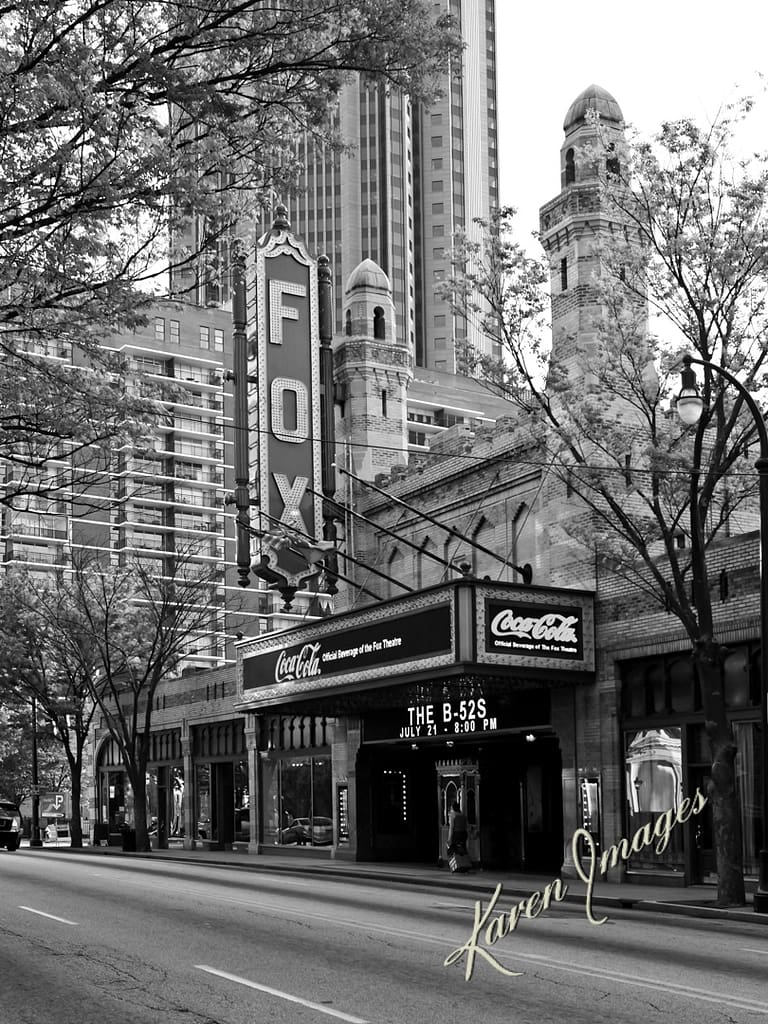 fox theatre atlanta georgia - atlanta's commercial photographer a black and white image of fine art photography of the fox theater in atlanta, georgia photographed by fine art photographer karen images